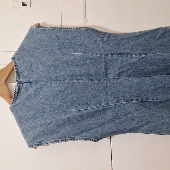 NWOT  LIGHT BLUE TRF DENIM 100% COTTON MIDI MINIMALIST DRESS - Picture 9 of 9